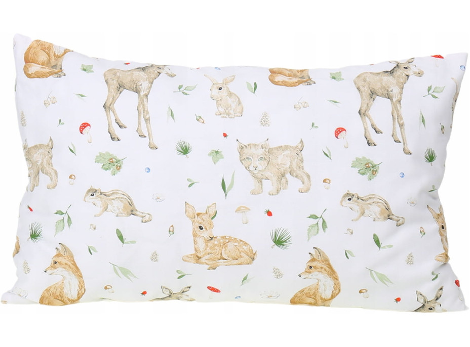 Detské bavlnené obliečky do postieľky 135x100 cm BABYMAM PREMIUM - Lesné zvieratká