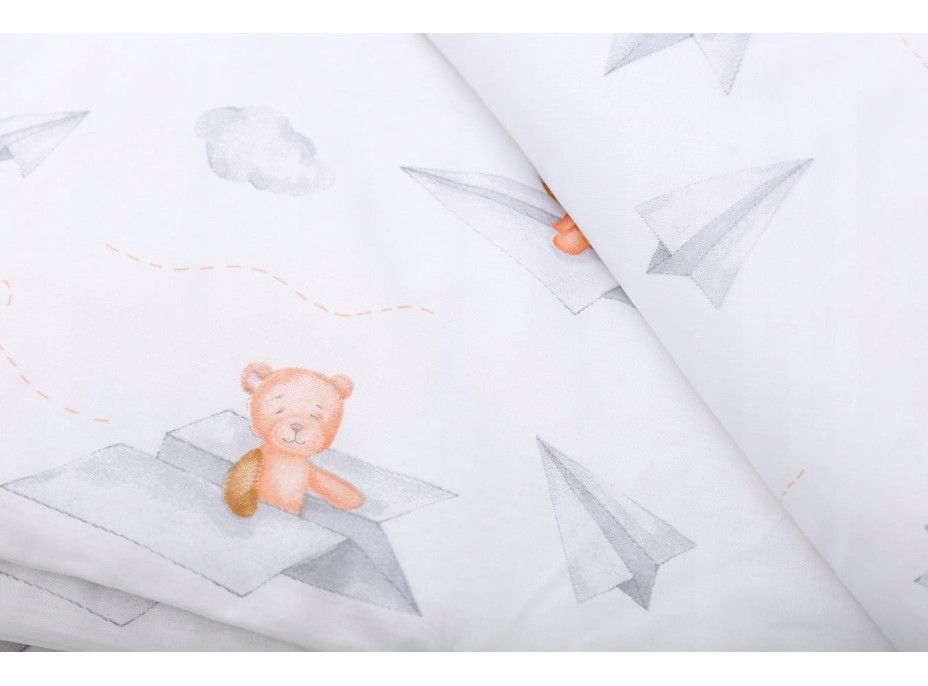 Detské bavlnené obliečky do postieľky 135x100 cm BABYMAM PREMIUM - Let lastovičkou