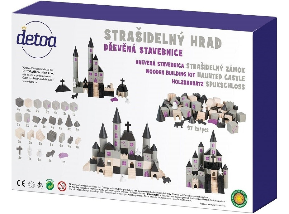 Detoa Drevená stavebnica Strašidelný hrad