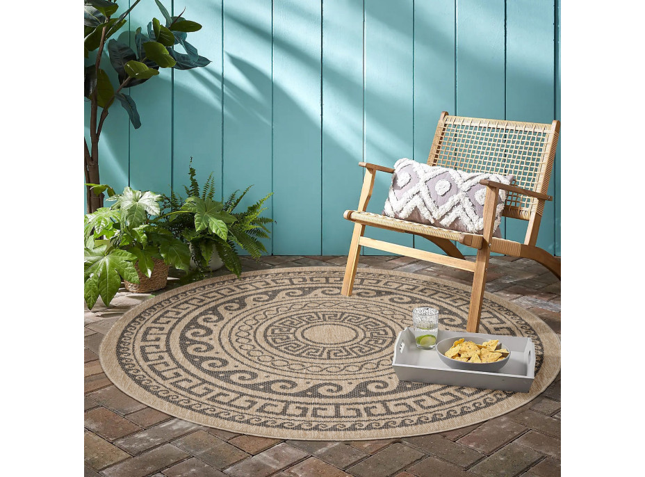 Kusový koberec Comilla 887 Black kruh