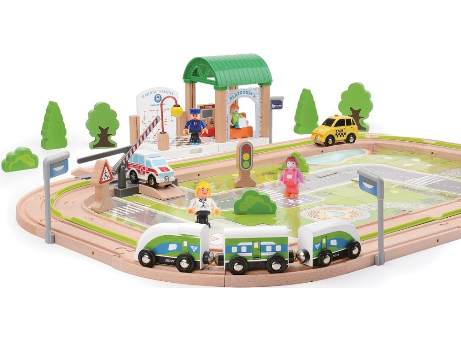 2Kids Toys Vláčikodráha Dedina 110 dielov