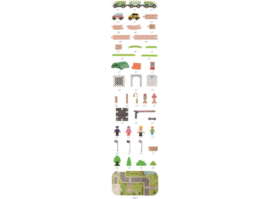 2Kids Toys Vláčikodráha Dedina 110 dielov
