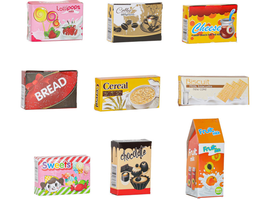 Pokladňa v supermarkete s vozíkom - biela/červená