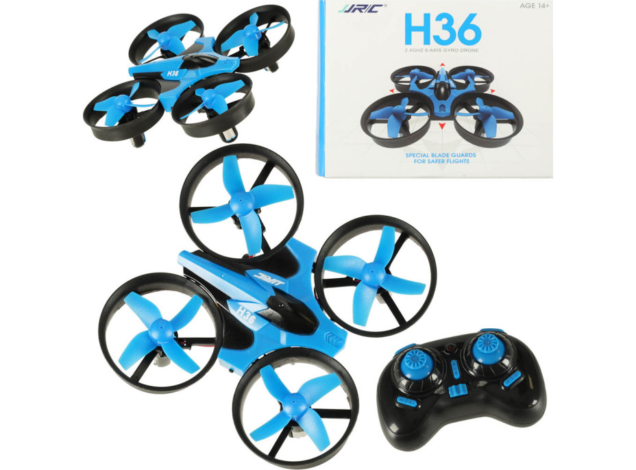 Dron RC JJRC H36 mini 2.4GHz 4CH 6 osí - modrý Dron RC JJRC H36 mini 2.4GHz 4CH 6 osí - modrý
