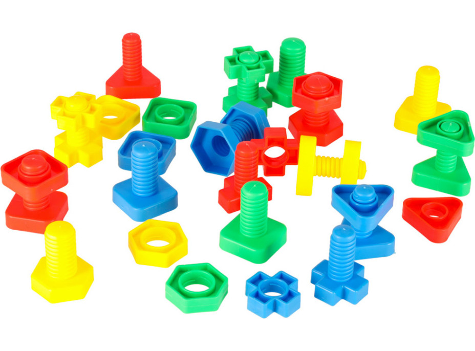 Stavebné bloky Montessori vzdelávacie skrutky - 30 prvkov