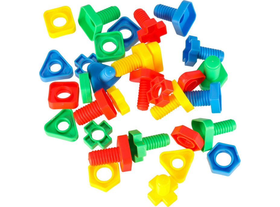 Stavebné bloky Montessori vzdelávacie skrutky - 30 prvkov