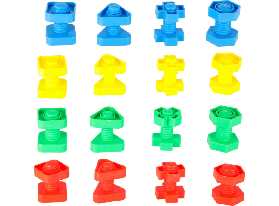 Stavebné bloky Montessori vzdelávacie skrutky - 30 prvkov