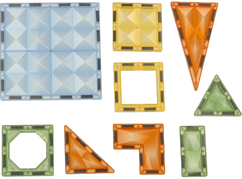 3D magnetické stavebnice svietiace Zvierací park - 124 prvkov