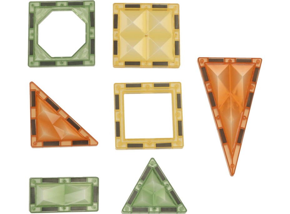 3D stavebné magnetické kocky svietiace Zvierací park - 90 prvkov