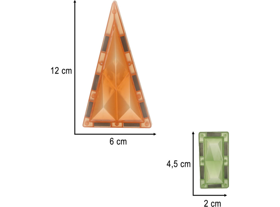 3D stavebné magnetické kocky svietiace Zvierací park - 90 prvkov