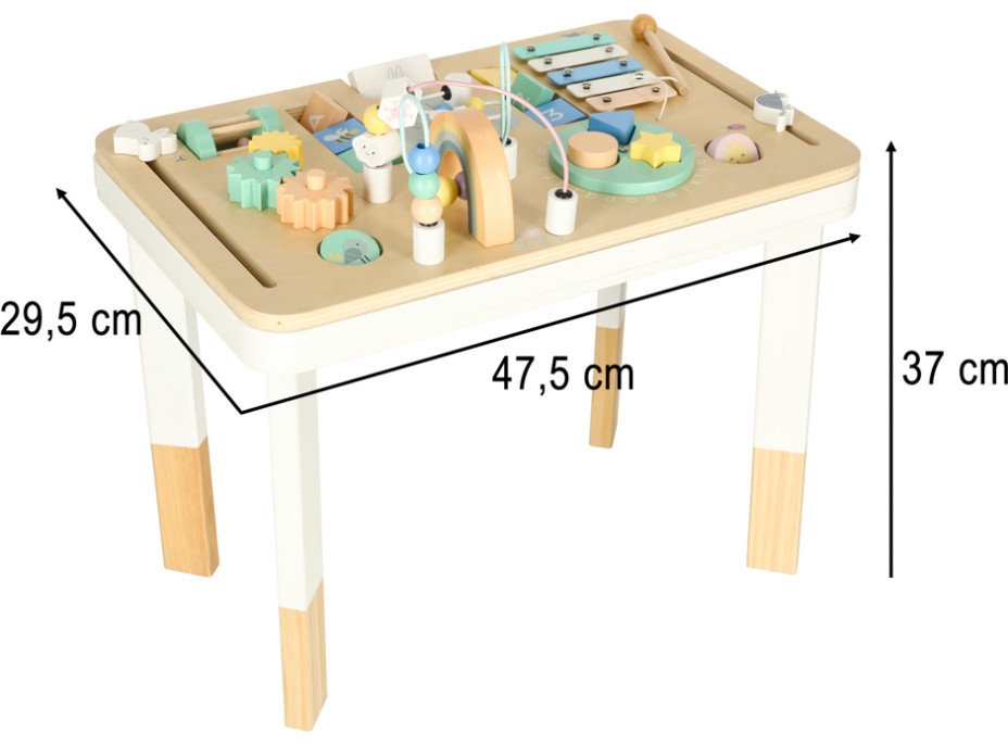 Lulilo Montessori manipulačný stolík LUDO - farebný