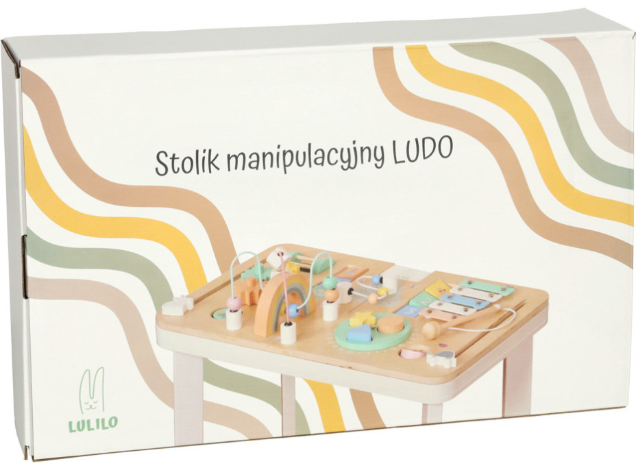 Lulilo Montessori manipulačný stolík LUDO - farebný