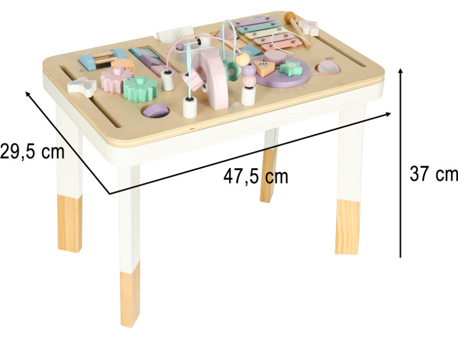 Lulilo Montessori manipulačný stolík LUDO - pastelový