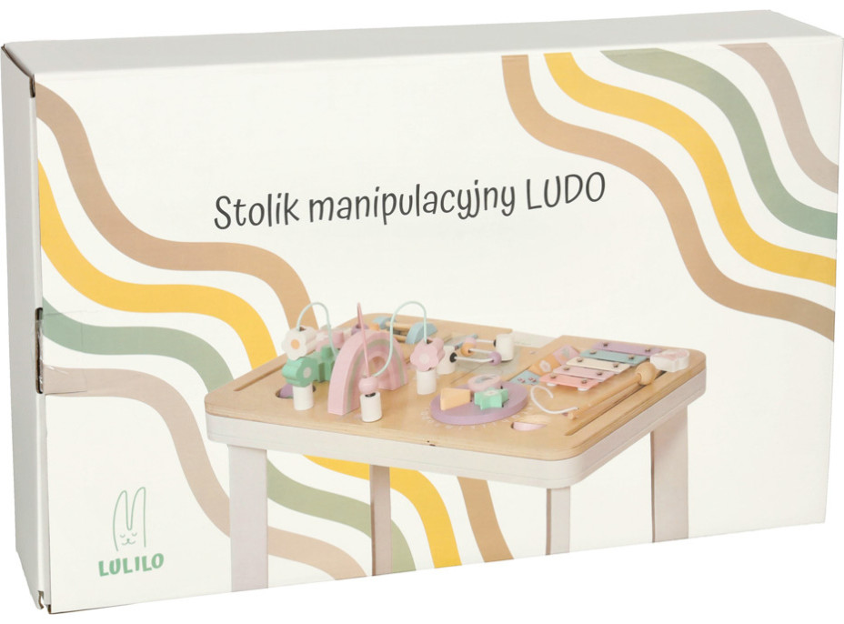 Lulilo Montessori manipulačný stolík LUDO - pastelový