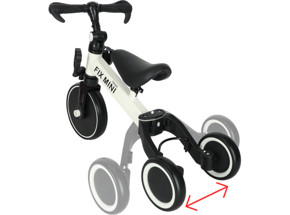 Trike Fix Mini trojkolka 3v1 s pedálmi - biela