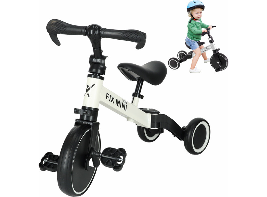 Trike Fix Mini trojkolka 3v1 s pedálmi - biela