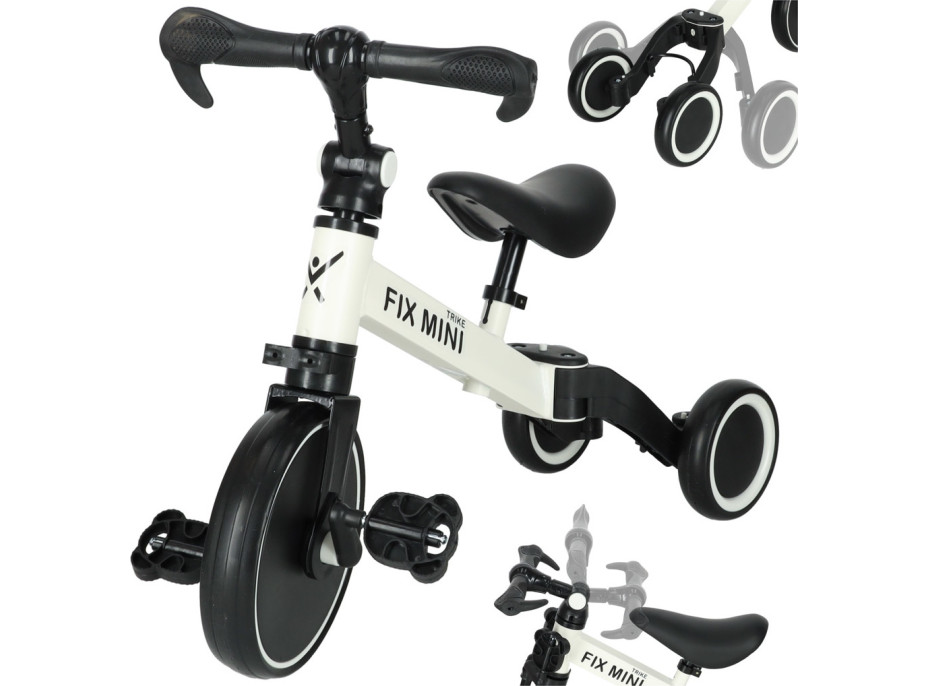 Trike Fix Mini trojkolka 3v1 s pedálmi - biela