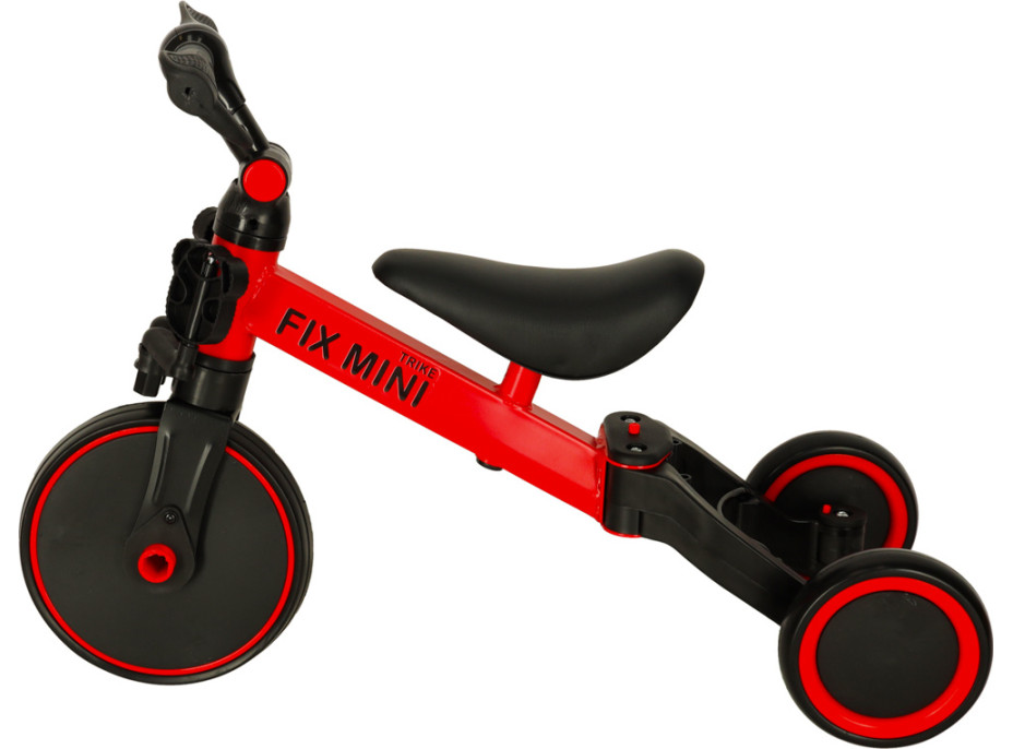 Trike Fix Mini trojkolka 3v1 s pedálmi - červená