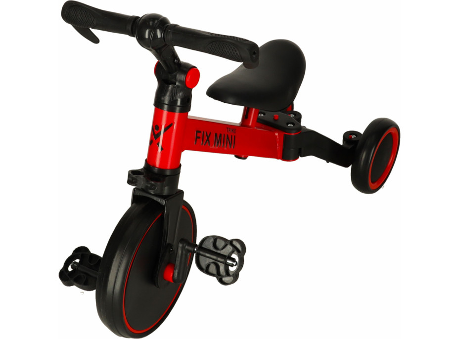 Trike Fix Mini trojkolka 3v1 s pedálmi - červená