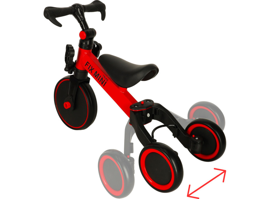 Trike Fix Mini trojkolka 3v1 s pedálmi - červená