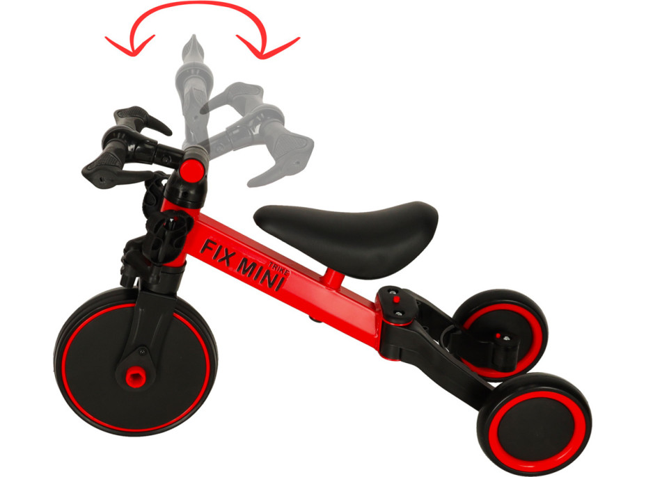 Trike Fix Mini trojkolka 3v1 s pedálmi - červená