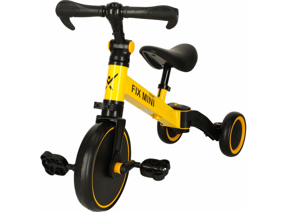 Trike Fix Mini trojkolka 3v1 s pedálmi - žltá