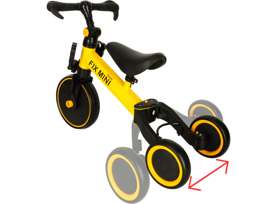 Trike Fix Mini trojkolka 3v1 s pedálmi - žltá