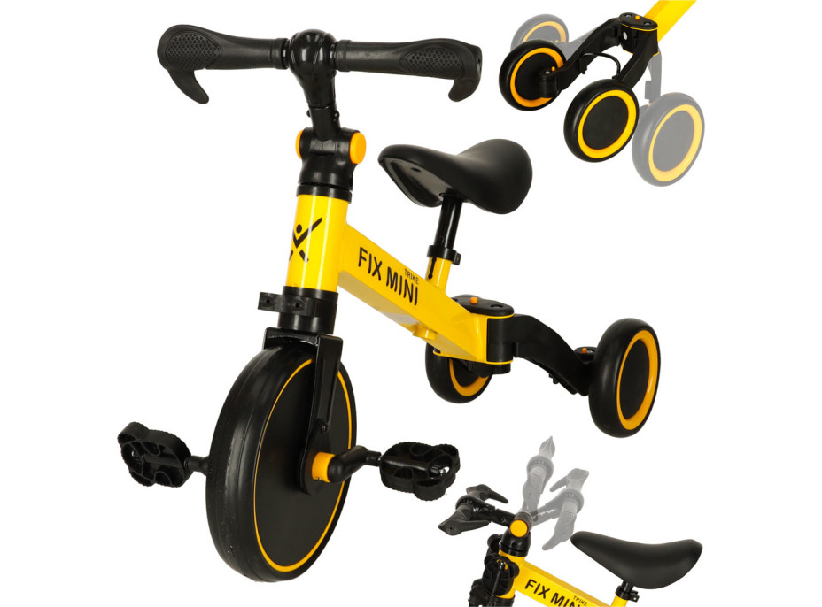 Trike Fix Mini trojkolka 3v1 s pedálmi - žltá