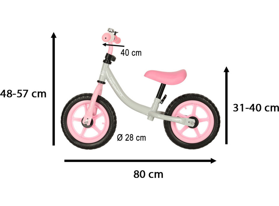 Odrážadlo Trike Fix Balance - biele/ružové