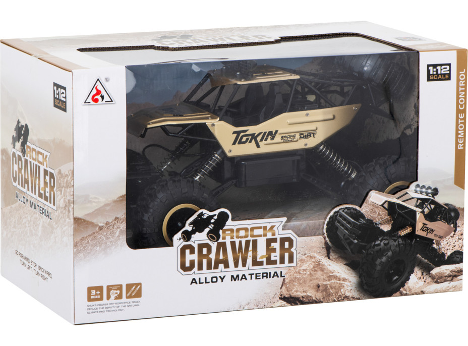 RC auto Rock Crawler 1:12 4WD METAL čierna