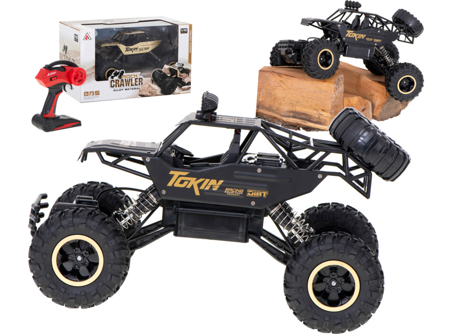 RC auto Rock Crawler 1:12 4WD METAL čierna