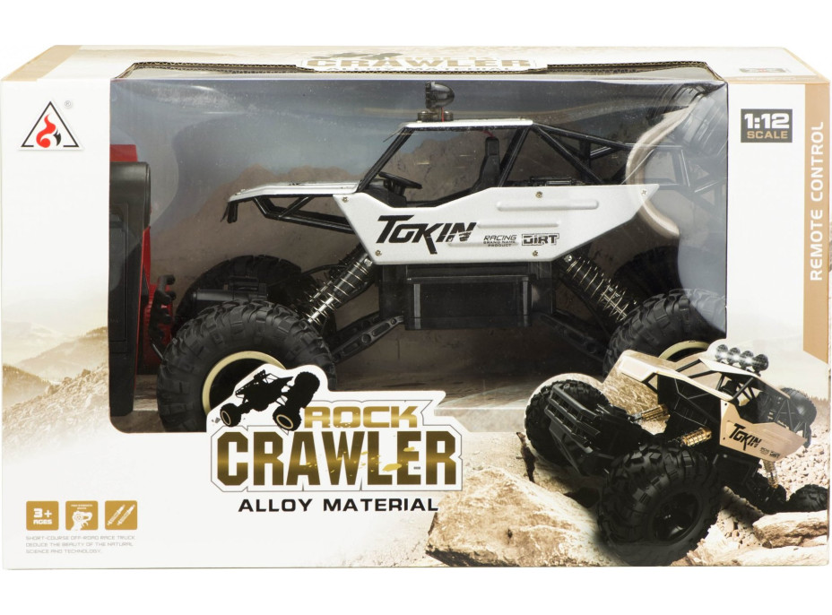 RC auto Rock Crawler 1:12 4WD METAL strieborný