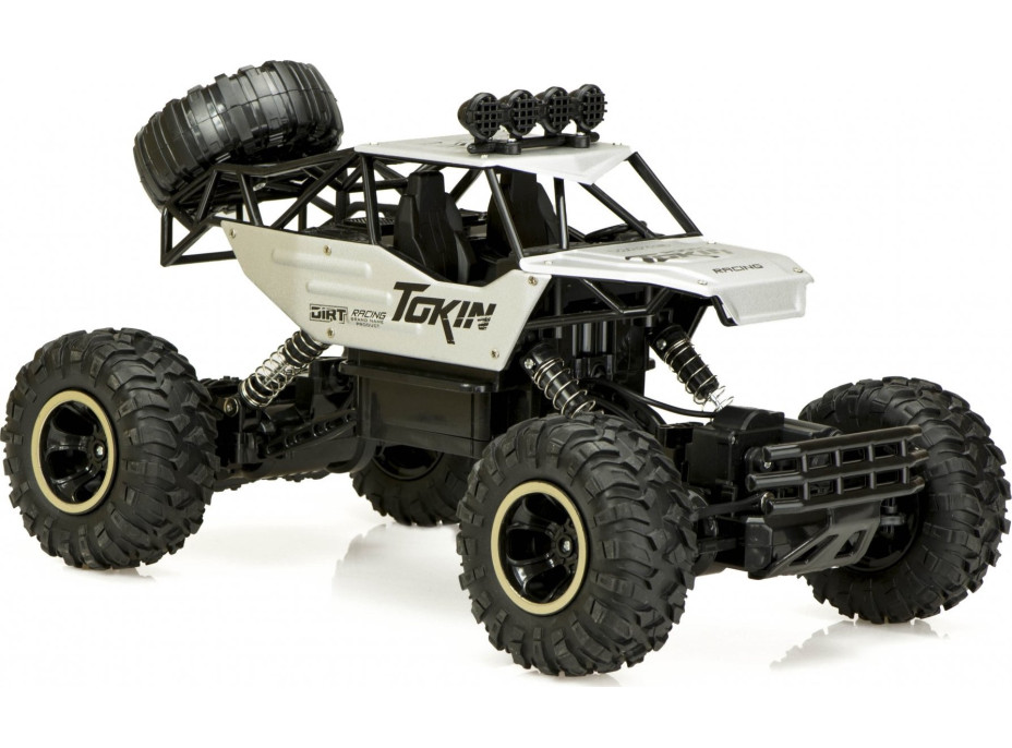 RC auto Rock Crawler 1:12 4WD METAL strieborný