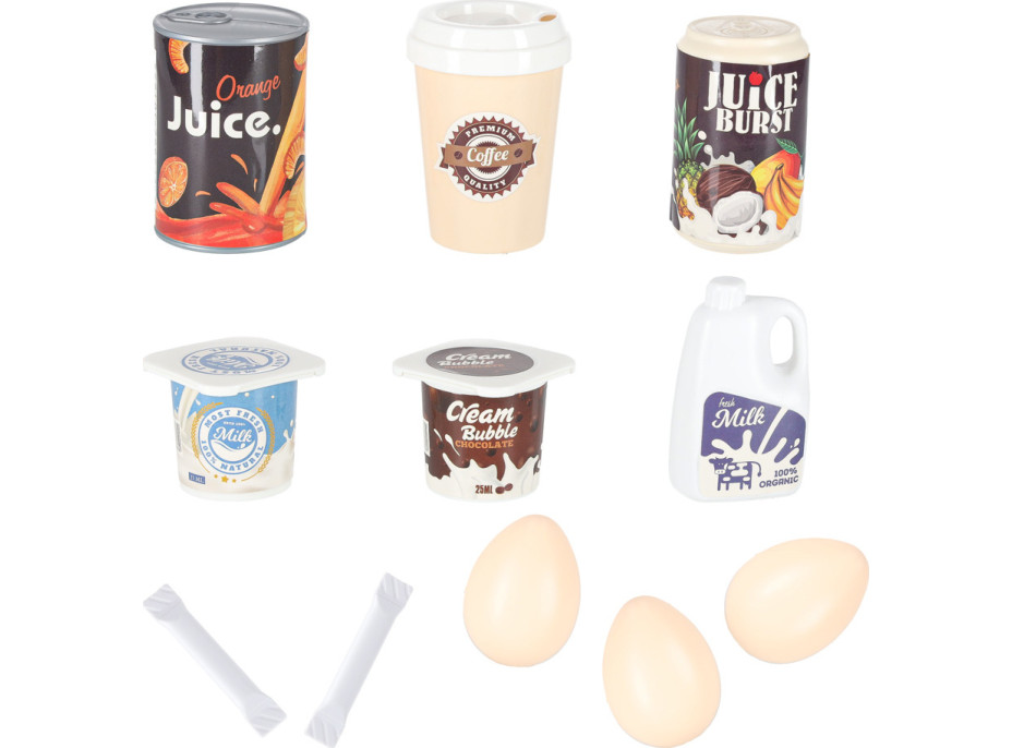 Pokladňa v supermarkete s nákupným vozíkom