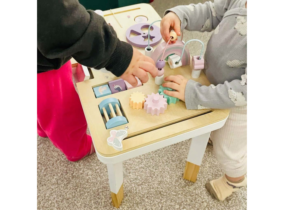 Lulilo Montessori manipulačný stolík LUDO - pastelový