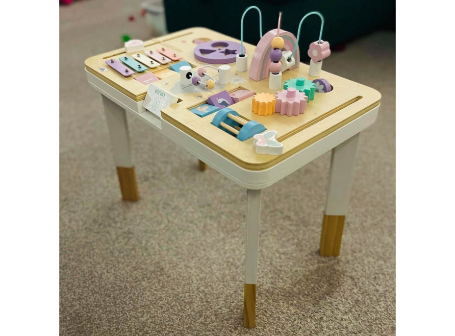 Lulilo Montessori manipulačný stolík LUDO - pastelový