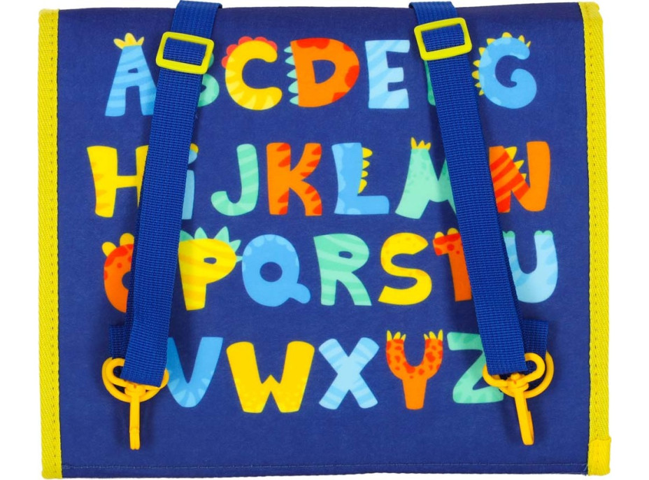 Zmyslová manipulačná Montessori quiet book - Modrá aktovka