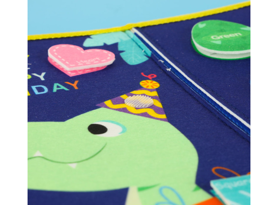 Zmyslová manipulačná Montessori quiet book - Modrá aktovka