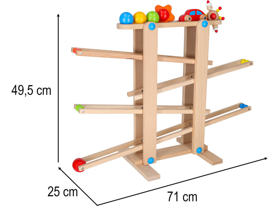 Drevená guličková dráha Montessori XXL