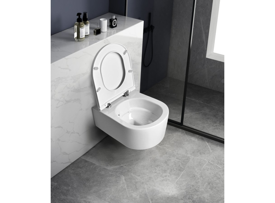 Isvea SISTEMA A závesná WC misa, Rimless, 36x53, 5cm, biela 10SL02001