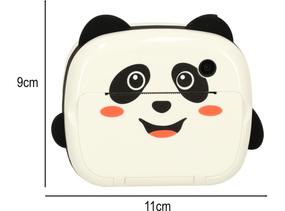 Detský instantný fotoaparát s tlačou - Panda - biely