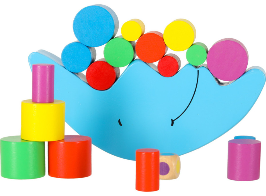 Montessori drevená balančná arkádová hra Mesiac