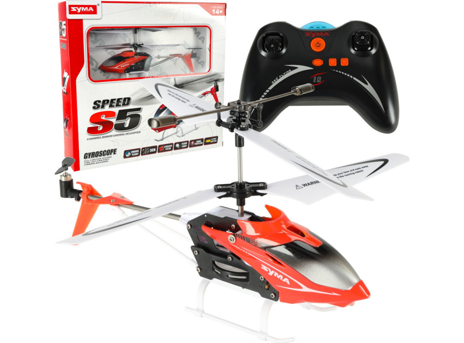 SYMA S5 RC vrtuľník 3CH červený