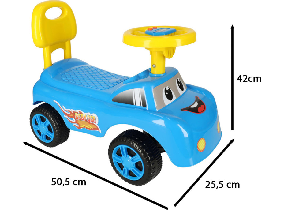 Odrážadlo Autíčko s klaksónom - modré