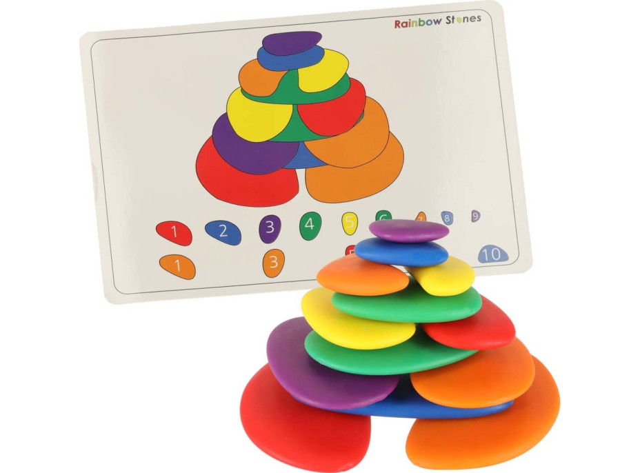 Kreatívne farebné Montessori okruhliaky - triedenie farieb