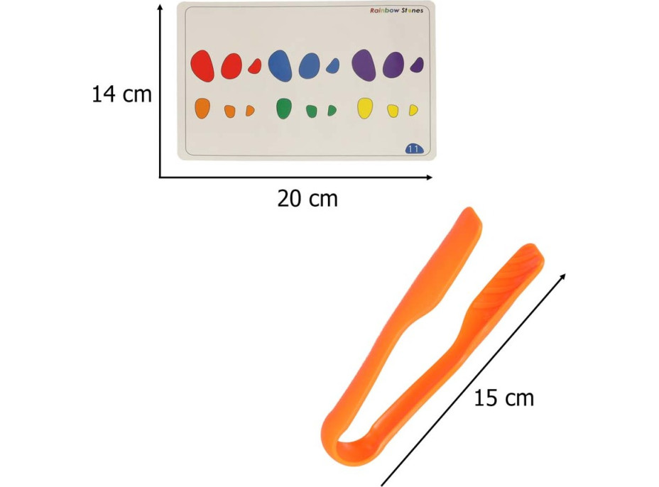 Kreatívne farebné Montessori okruhliaky - triedenie farieb