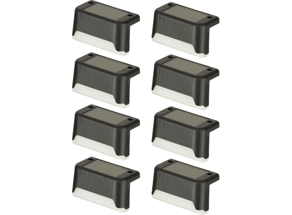 Solárne záhradné vonkajšie LED schodiskové svietidlo - 8 kusov