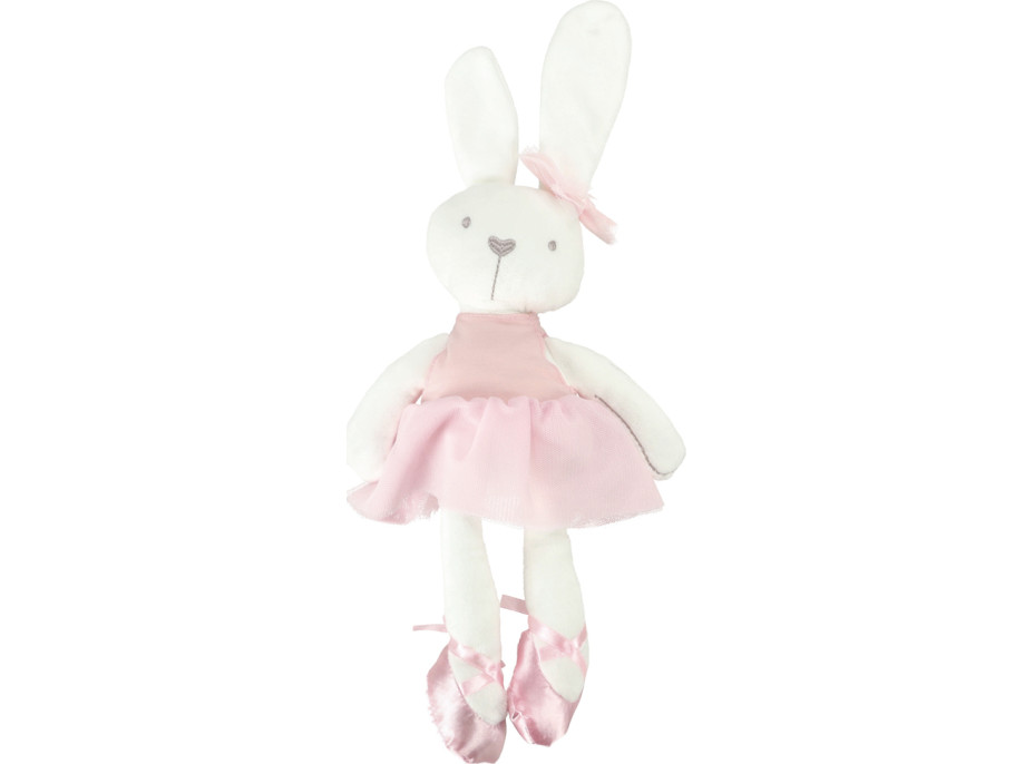 Plyšový králik v ružových šatách 42 cm