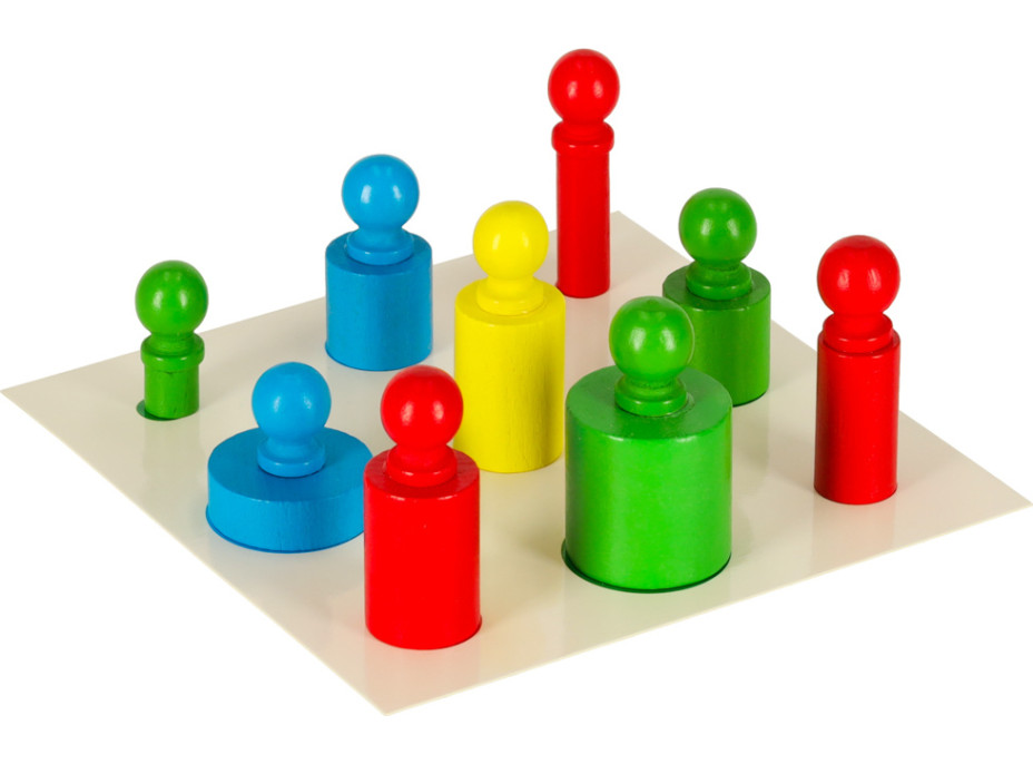 Montessori drevené valcové závažie farebné