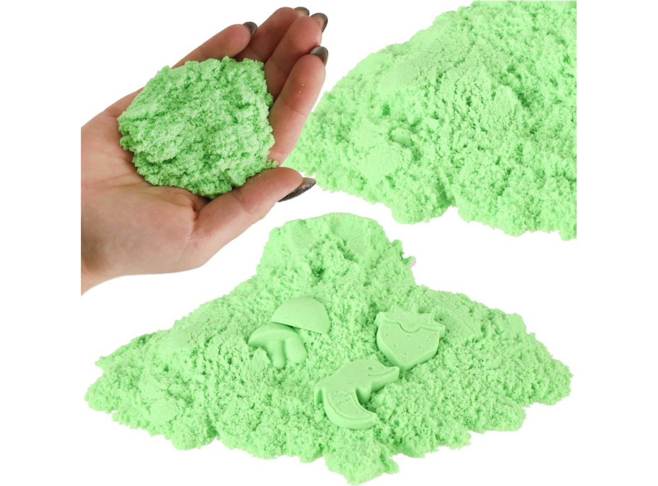 Kinetický piesok 1kg v sáčku - zelený